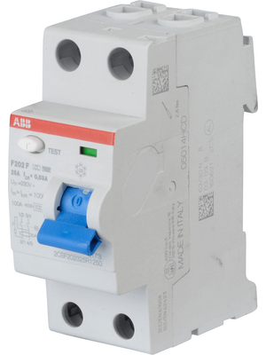ABB - F202 F-25/0,03 - RCD circuit breaker 25 A 30 mA 1 + N, F202 F-25/0,03, ABB