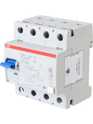 ABB - F204 B-40/0,03 - RCD circuit breaker 40 A 30 mA 3 + N, F204 B-40/0,03, ABB