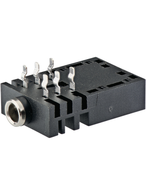 Amphenol - ACJS-NH35 - Jack socket panel-mount, 3.5 mm black 3P, ACJS-NH35, Amphenol