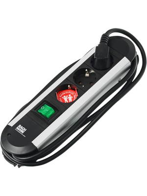 Bachmann - 330.070 - Outlet strip, 1 Switch, 3xF (CEE 7/3), 1.75 m, F (CEE 7/4), 330.070, Bachmann