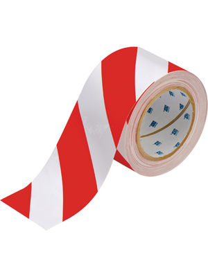 Brady - 104348 - Floor marking tape red/white 76.2 mmx30 m PU=Reel of 30 meter, 104348, Brady