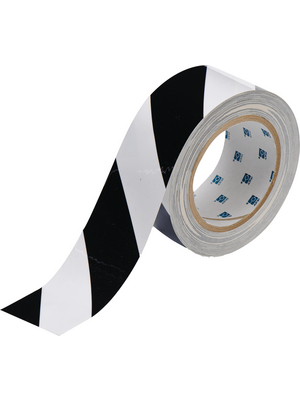 Brady - 104319 - Floor marking tape black/white 50.8 mmx30 m PU=Reel of 30 meter, 104319, Brady