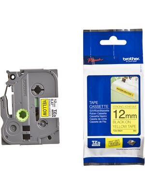 Brother - TZE-611 - Tape 6 mm black on yellow, TZE-611, Brother