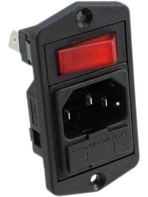 Bulgin - BVA01/Z0000/02 - Plug Combi-Module Faston 6.3 x 0.8 mm 10 A/250 VAC black Screw mounting L + N + PE, BVA01/Z0000/02, Bulgin