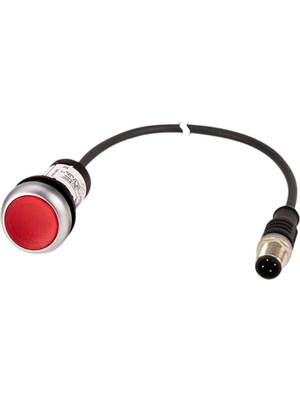 Eaton - C22-DL-R-K01-24-P3 - Illuminated pushbutton actuator, 1 break contact (NC), M12 / 4-pole, C22-DL-R-K01-24-P3, Eaton