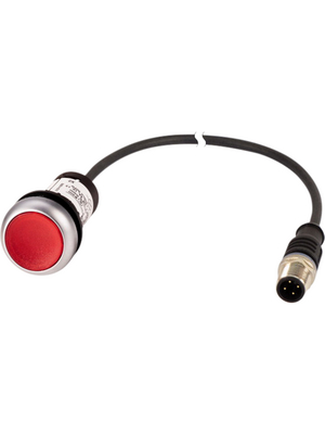 Eaton - C22-DRL-R-K01-24-P5 - Illuminated pushbutton actuator, 1 break contact (NC), M12 / 4-pole, C22-DRL-R-K01-24-P5, Eaton