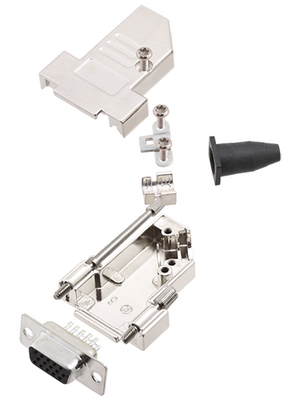 Encitech Connectors - DTSL09-LJSRG-S-HDS15-K - D-Sub HD connector kit 15P, DTSL09-LJSRG-S-HDS15-K, Encitech Connectors