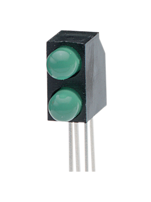 Everlight Electronics - A593B/2SYG/S530-E2 - PCB LED 5 mm round green/green standard, A593B/2SYG/S530-E2, Everlight Electronics