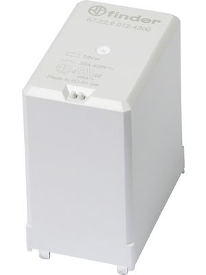 Finder - 67.22.9.012.4300 - PCB solar relay 12 VDC 50 A 2 NO, 67.22.9.012.4300, Finder