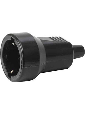 Feno plast - 08.0056574 - Mains Cable Socket, crush-proof N/A black F (CEE 7/4), 08.0056574, Feno plast
