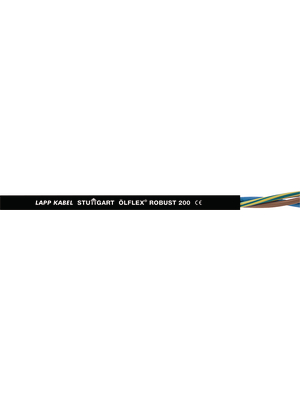 Lapp - 0021807/50 - Control cable 4 x 1.50 mm2 unshielded Copper strand bare, fine-wire black, 0021807/50, Lapp
