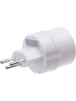 Max Hauri - 111402 - Travel Adapter F (CEE 7/3), Type J (T12) ,white, 111402, Max Hauri