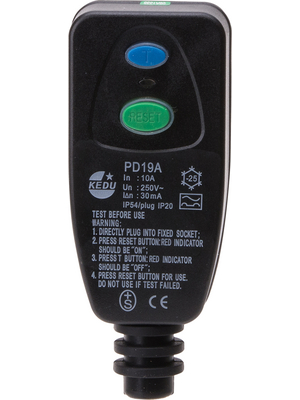 Max Hauri - 114319 - RCD Mains Plug N/A Type J (T12) 2P+E, IP 20, black, 114319, Max Hauri