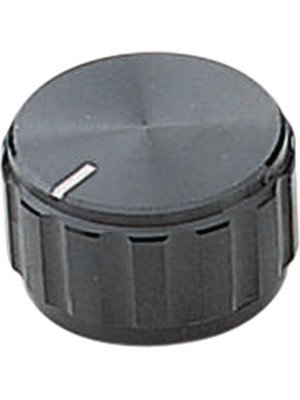 Chia Shin Knobs - KNOB CS-32 BLACK - Instrument knob black anodised 25 mm, KNOB CS-32 BLACK, Chia Shin Knobs