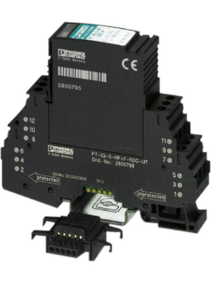 Phoenix Contact - PT-IQ-5-HF-12DC-PT - Surge protection device 0.6 A Push-in, PT-IQ-5-HF-12DC-PT, Phoenix Contact