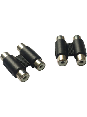 RND Connect - RND 205-00583 - RCA connectorFemale / Female / Female black, RND 205-00583, RND Connect