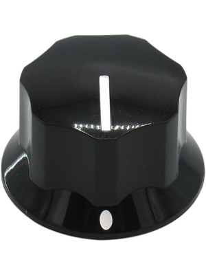 RND Components - RND 210-00278 - Plastic Round Knob, black, 6.4 mm, RND 210-00278, RND Components