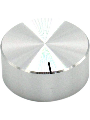 RND Components - RND 210-00348 - Aluminium Knob, silver, 6.4 mm, RND 210-00348, RND Components