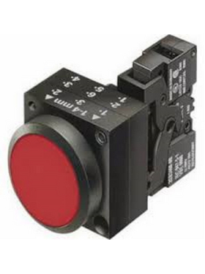 Siemens - 3SB3218-0AA21 - Illuminated pushbutton, complete, red, 3SB3218-0AA21, Siemens