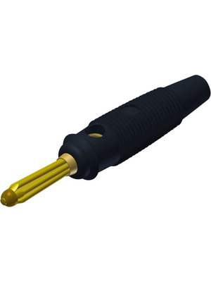 SKS Kontakttechnik - BUELA 30 K Au black - Plug ? 4 mm black CAT I N/A, BUELA 30 K Au black, SKS Kontakttechnik