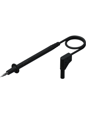 SKS Kontakttechnik - PL 2600 SIL S WS black - Test probe lead ? 4 mm safety plug 90 100 cm black Silicone, PL 2600 SIL S WS black, SKS Kontakttechnik