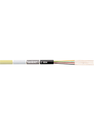 Tasker - C604 Black - Flat telephone cable 100 m black, C604 Black, Tasker