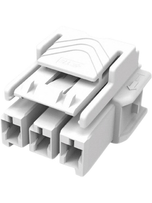TE Connectivity - 1-1971773-3 - Male Housing Pitch6 mm Poles 1 x 3 Single row / Free hanging/cable mount Power Triple Lock, 1-1971773-3, TE Connectivity
