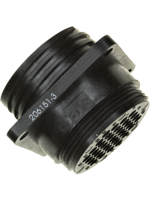 TE Connectivity - 206151-3 - Receptacle CPC Special Series 1 Poles=37, accepts male contacts / Square Flange / sealed, 206151-3, TE Connectivity