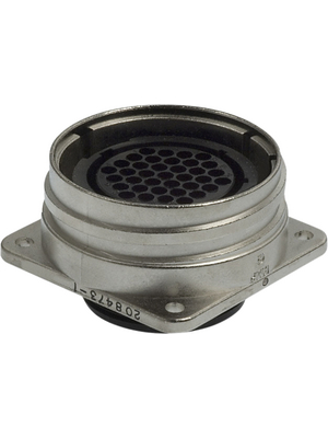 TE Connectivity - 208473-1 - Receptacle CPC1 Poles=37, accepts female contacts / Square Flange, 208473-1, TE Connectivity