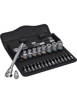 Wera - 8100 SA 8 Zyklop 1/4" - Zyklop Ratchet Set, 8100 SA 8 Zyklop 1/4", Wera
