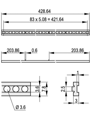 Pentair Schroff - 24560-842 - Insulation strip, 42 TE, 24560-842, Pentair Schroff