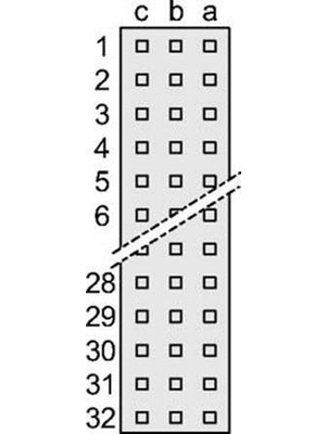 Pentair Schroff - 69001-821 - Male Connector N/A 64 a + c, 69001-821, Pentair Schroff