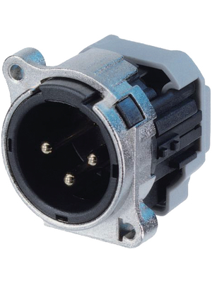 Neutrik - NC3MBY - XLR Panel-mount male receptacle 3 N/A B IDC Insulation Displacement Connectors nickel-plated, NC3MBY, Neutrik