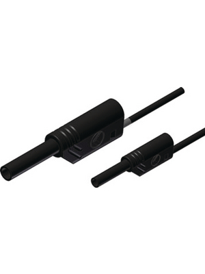 SKS Kontakttechnik - MAL S WS 2-4 100/1 SCHWARZ / B - Safety test lead ? 2 mm / ? 4 mm black 100 cm 1 mm2 CAT II, MAL S WS 2-4 100/1 SCHWARZ / B, SKS Kontakttechnik