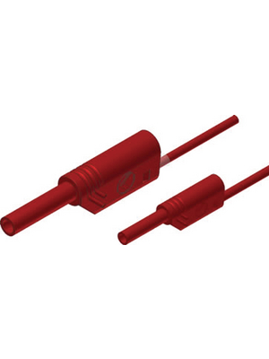 SKS Kontakttechnik - MAL S WS 2-4 100/1 ROT / RED - Safety test lead ? 2 mm / ? 4 mm red 100 cm 1 mm2 CAT II, MAL S WS 2-4 100/1 ROT / RED, SKS Kontakttechnik