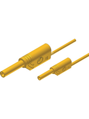 SKS Kontakttechnik - MAL S WS 2-4 100/1 GELB / YELL - Safety test lead ? 2 mm / ? 4 mm yellow 100 cm 1 mm2 CAT II, MAL S WS 2-4 100/1 GELB / YELL, SKS Kontakttechnik