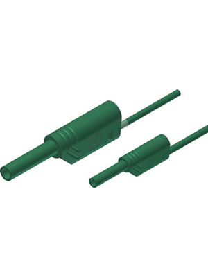 SKS Kontakttechnik - MAL S WS 2-4 100/1 GRN / GREE - Safety test lead ? 2 mm / ? 4 mm green 100 cm 1 mm2 CAT II, MAL S WS 2-4 100/1 GRN / GREE, SKS Kontakttechnik