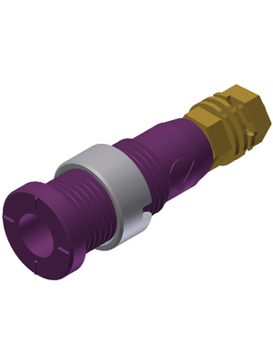 SKS Kontakttechnik - MSEB 2600 G M3 AU VIOLETT / VI - Safety socket ? 2 mm violet CAT III N/A, MSEB 2600 G M3 AU VIOLETT / VI, SKS Kontakttechnik