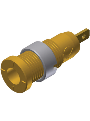 SKS Kontakttechnik - MSEB 2610 F2,8 AU GELB / YELLO - Safety socket ? 2 mm yellow CAT III N/A, MSEB 2610 F2,8 AU GELB / YELLO, SKS Kontakttechnik