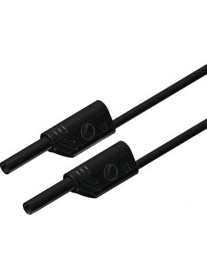 SKS Kontakttechnik - MVL S WS 25/1 BLACK - Safety test lead ? 2 mm black 25 cm 1 mm2 CAT III, MVL S WS 25/1 BLACK, SKS Kontakttechnik