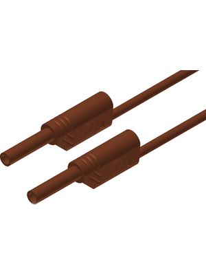 SKS Kontakttechnik - MVL S WS 100/1 AU BRAUN / BROW - Safety test lead ? 2 mm brown 100 cm 1 mm2 CAT III, MVL S WS 100/1 AU BRAUN / BROW, SKS Kontakttechnik