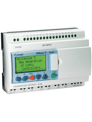 Crouzet - XD26 24 VDC - Logic controller Millenium 3 XD26 24 VDC, 16 DI (6 D/A), 10 RO, XD26 24 VDC, Crouzet