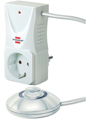 Brennenstuhl - 1508120 - Switch adapter Eco-Line white Protective contactDE, 1508120, Brennenstuhl