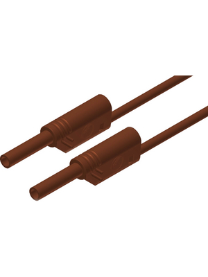 SKS Kontakttechnik - MVL S WS 25/1 BROWN - Safety test lead ? 2 mm brown 25 cm 1 mm2 CAT III, MVL S WS 25/1 BROWN, SKS Kontakttechnik