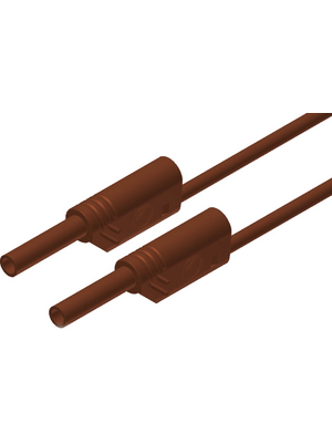 SKS Kontakttechnik - MVL S WS 50/1 AU BROWN - Safety test lead ? 2 mm brown 50 cm 1 mm2 CAT III, MVL S WS 50/1 AU BROWN, SKS Kontakttechnik