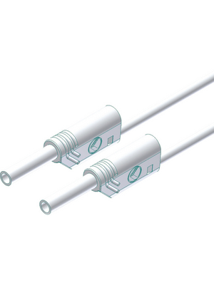 SKS Kontakttechnik - MVL S WS 50/1 AU WITHE - Safety test lead ? 2 mm white 50 cm 1 mm2 CAT III, MVL S WS 50/1 AU WITHE, SKS Kontakttechnik