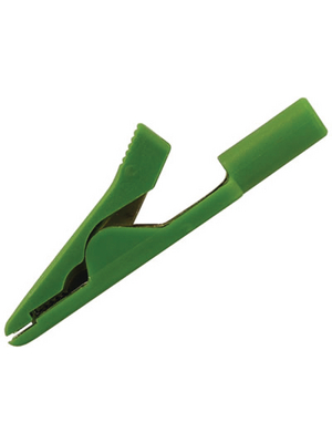 SKS Kontakttechnik - MA 1 S GREEN - Crocodile clip ? 2 mm green 30 VAC 60 VDC, 8 A, MA 1 S GREEN, SKS Kontakttechnik