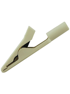 SKS Kontakttechnik - MA 1 S WHITE - Crocodile clip ? 2 mm white 30 VAC 60 VDC, 8 A, MA 1 S WHITE, SKS Kontakttechnik