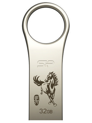 Silicon Power - SP032GBUF2F80V1C-14 - USB Stick FIRMA F80 Horse edition 32 GB silver, SP032GBUF2F80V1C-14, Silicon Power