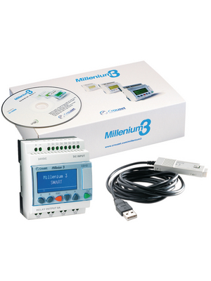 Crouzet - KIT CD12 SMART 24 VDC - Starter kit Millenium 3 CD12 SMART 24 VDC, 8 DI (4 D/A), 4 RO, KIT CD12 SMART 24 VDC, Crouzet